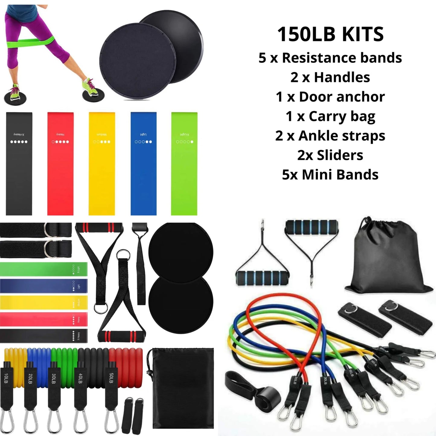 150LB Fitness Band Set