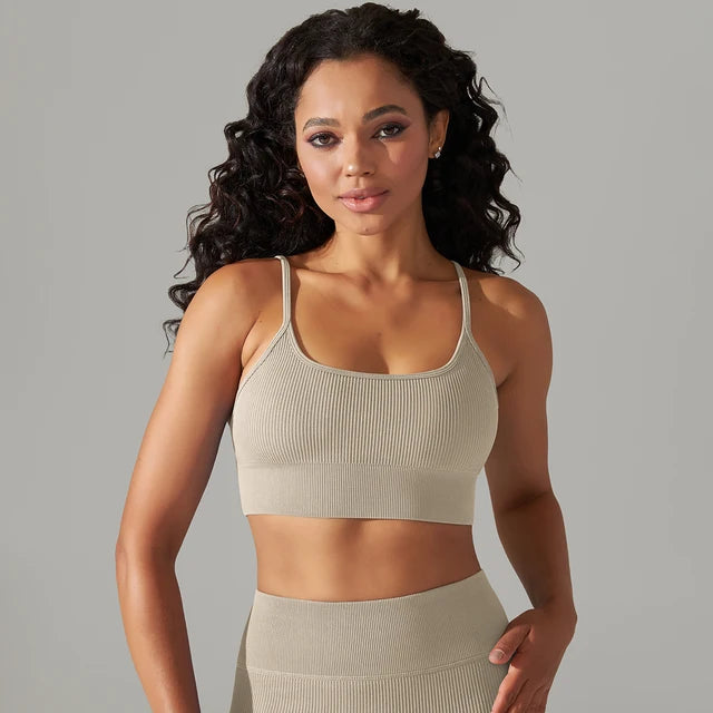 Shockproof Fitness Bra With Removable Chest Pad